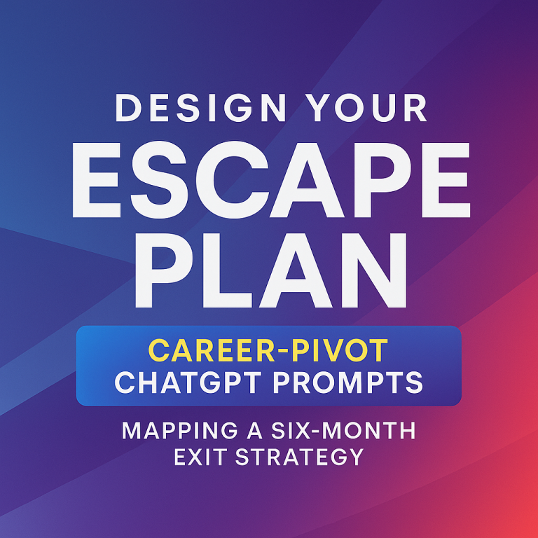 Design your Escape Plan: Career-Pivot ChatGPT Prompts to map a 6-month exit plan
