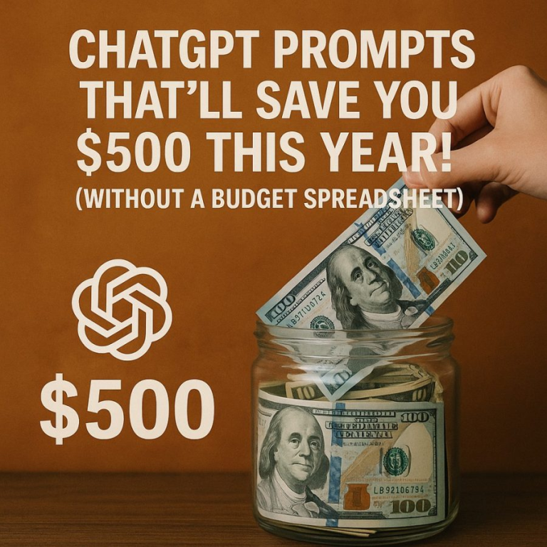 ChatGPT Prompts that'll Save You $500 this Year (without a Budget Spreadsheet)
