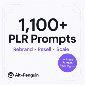 PLR Prompt Empire: 1100+ Rebrandable Prompts