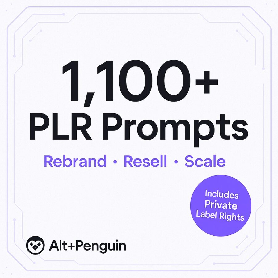 PLR Prompt Empire: 1100+ Rebrandable Prompts