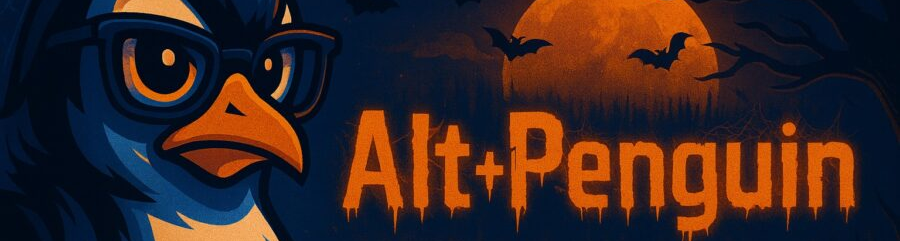 Halloween 2025 Alt+Penguin banner